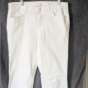 Jessica Simpson Rolled Crop Skinny Jeans White Size 12 High Rise
